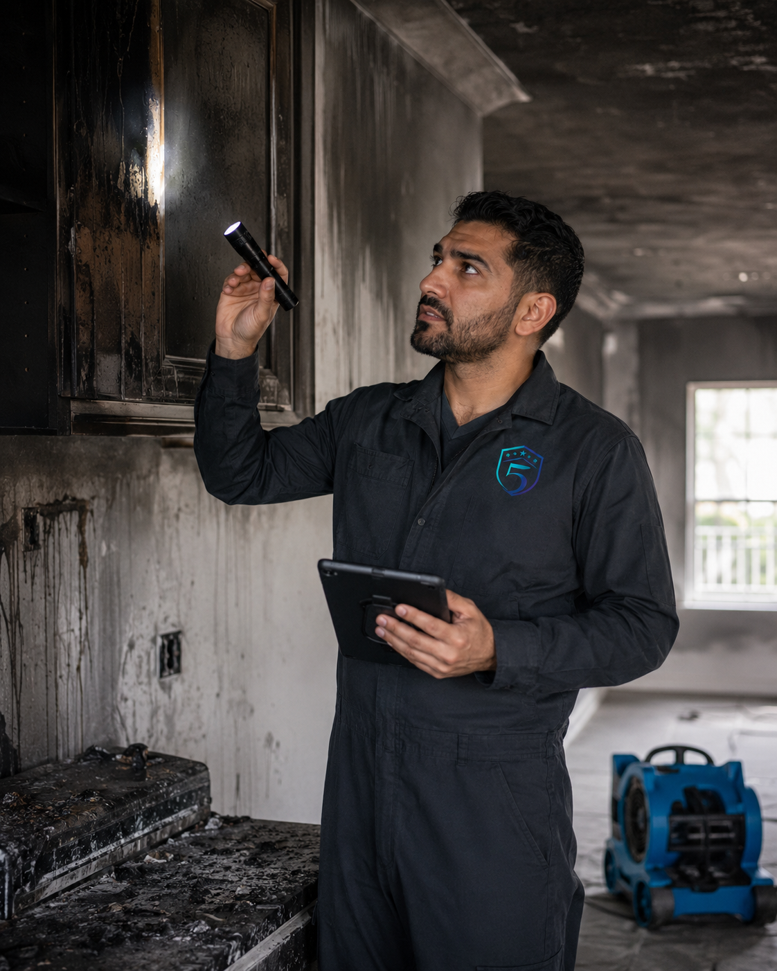 Smoke damage cleanup and content restoration